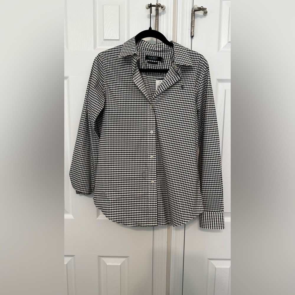 Lauren Ralph Lauren Black and White Button Down